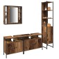 vidaXL Σετ Επίπλων Μπάνιου 4 τμχ. Παλιό Ξύλο 33 x 33 x 185,5 εκ