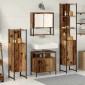 vidaXL Σετ Επίπλων Μπάνιου 4 τμχ. Παλιό Ξύλο 33 x 33 x 185,5 εκ