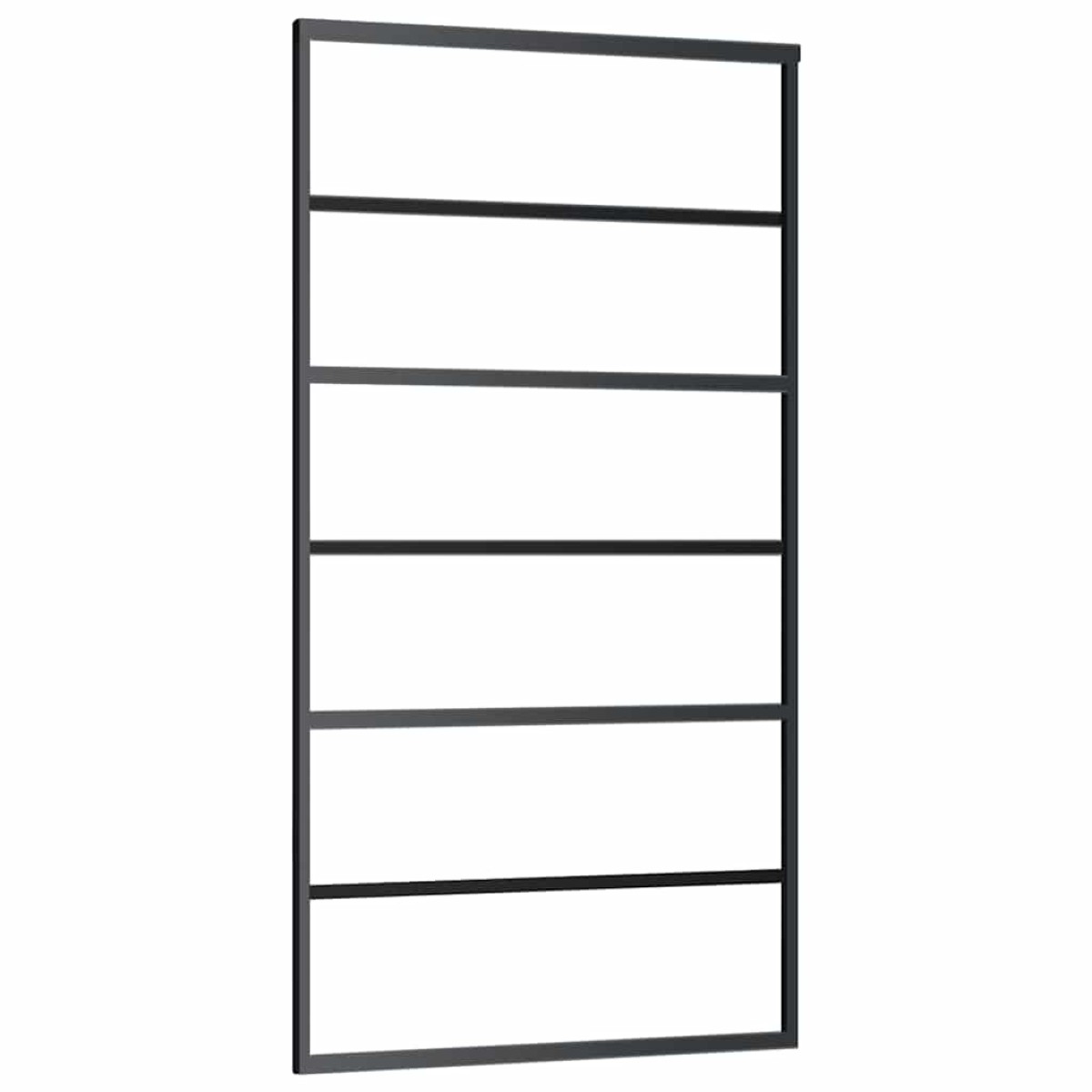 vidaXL Συρόμενη πόρτα με σετ υλικού 102x205 cm ESG Γυαλί&Αλουμίνιο