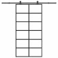 vidaXL Συρόμενη πόρτα με σετ υλικού 102x205 cm ESG Γυαλί&Αλουμίνιο