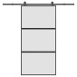 vidaXL Συρόμενη πόρτα με σετ υλικού 102,5x205 cm από γυαλί&Αλουμίνιο