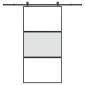 vidaXL Συρόμενη πόρτα με σετ υλικού 102,5x205 cm από γυαλί&Αλουμίνιο