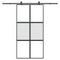 vidaXL Συρόμενη πόρτα με σετ υλικού 102,5x205 cm από γυαλί&Αλουμίνιο