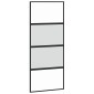 vidaXL Συρόμενη πόρτα με σετ υλικού 90x205 cm από γυαλί&Αλουμίνιο