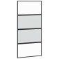vidaXL Συρόμενη πόρτα με σετ υλικού 102,5x205 cm από γυαλί&Αλουμίνιο