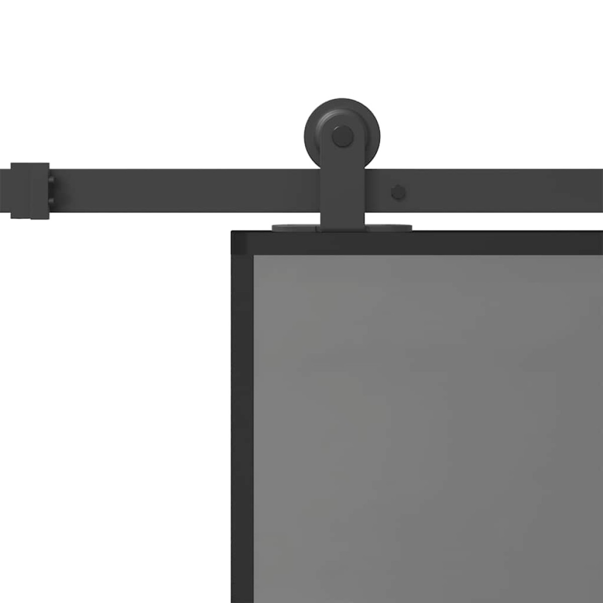 vidaXL Συρόμενη πόρτα με σετ υλικού 76x205 cm από γυαλί&Αλουμίνιο