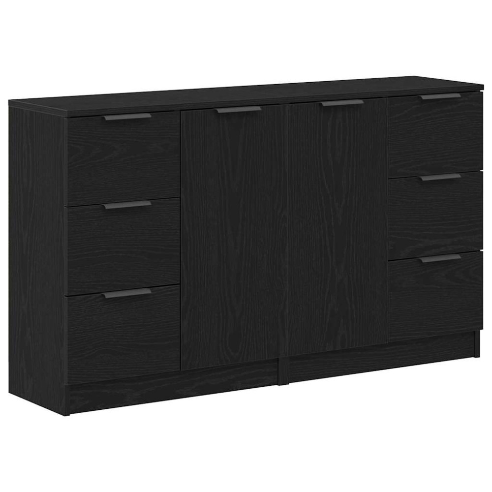 vidaXL Πλαϊνό γραφείο Μαύρη Οξυά 120 x 30 x 70 cm Επεξεργασμένο Ξύλο