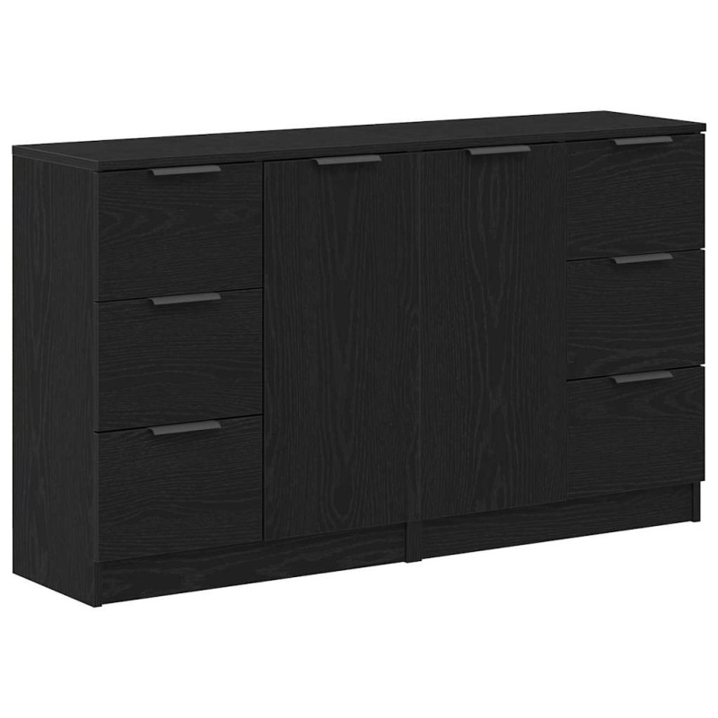 vidaXL Πλαϊνό γραφείο Μαύρη Οξυά 120 x 30 x 70 cm Επεξεργασμένο Ξύλο