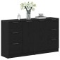 vidaXL Πλαϊνό γραφείο Μαύρη Οξυά 120 x 30 x 70 cm Επεξεργασμένο Ξύλο