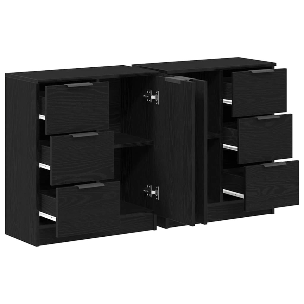 vidaXL Πλαϊνό γραφείο Μαύρη Οξυά 120 x 30 x 70 cm Επεξεργασμένο Ξύλο