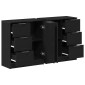 vidaXL Πλαϊνό γραφείο Μαύρη Οξυά 120 x 30 x 70 cm Επεξεργασμένο Ξύλο