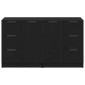 vidaXL Πλαϊνό γραφείο Μαύρη Οξυά 120 x 30 x 70 cm Επεξεργασμένο Ξύλο