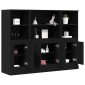 vidaXL Highboard Μαύρη Οξυά 132 x 35,5 x 103,5 εκ. Επεξεργασμένο Ξύλο