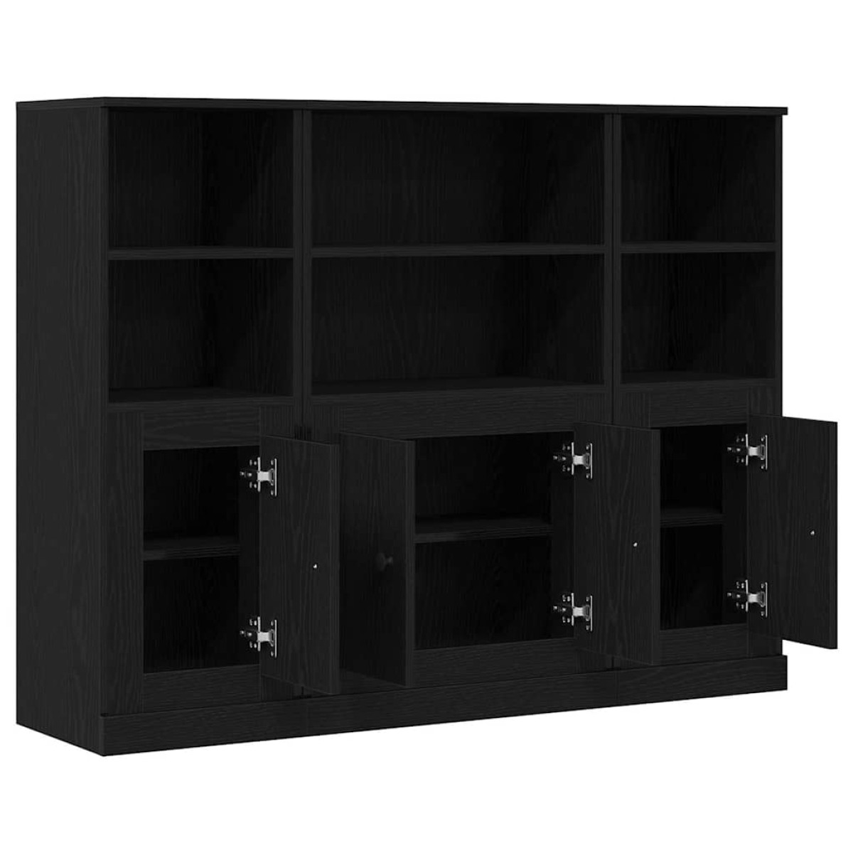 vidaXL Highboard Μαύρη Οξυά 132 x 35,5 x 103,5 εκ. Επεξεργασμένο Ξύλο