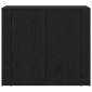 vidaXL Highboard Μαύρη Οξυά 80 x 33 x 150 εκ Επεξεργασμένο Ξύλο