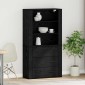 vidaXL Highboard Μαύρη Οξυά 80 x 33 x 150 εκ Επεξεργασμένο Ξύλο