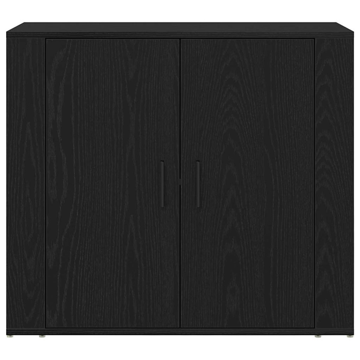 vidaXL Πλαϊνό γραφείο Μαύρη Οξυά 240 x 33 x 70 εκ. Επεξεργασμένο Ξύλο