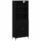 vidaXL Highboard Μαύρη Οξυά 69,5 x 34 x 180 εκ. Επεξεργασμένο Ξύλο