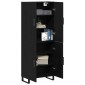 vidaXL Highboard 2 τμχ. Μαύρη δρυς 69,5 x 34 x 180 εκ.
