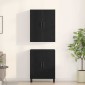 vidaXL Highboard 2 τμχ. Μαύρη δρυς 69,5 x 34 x 180 εκ.