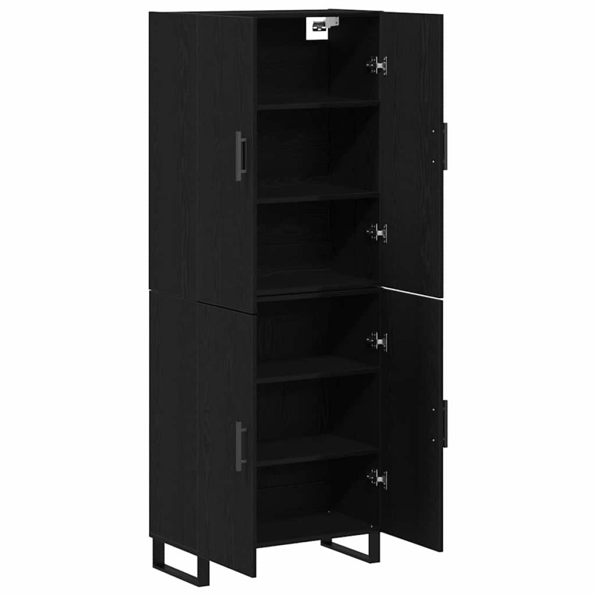 vidaXL Highboard 2 τμχ. Μαύρη δρυς 69,5 x 34 x 180 εκ.
