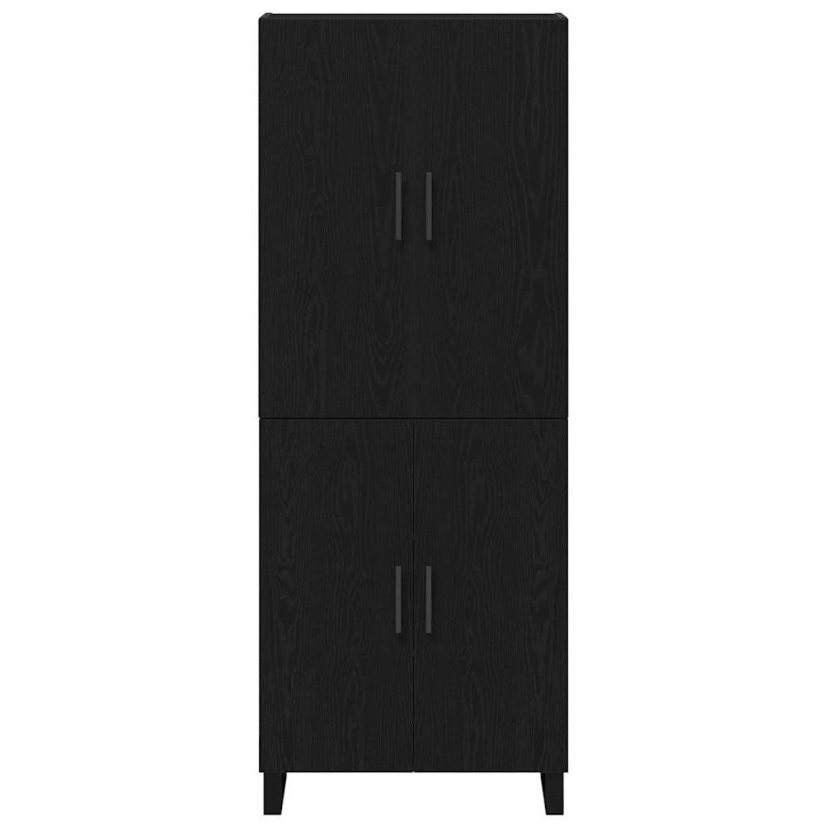 vidaXL Highboard 2 τμχ. Μαύρη δρυς 69,5 x 34 x 180 εκ.