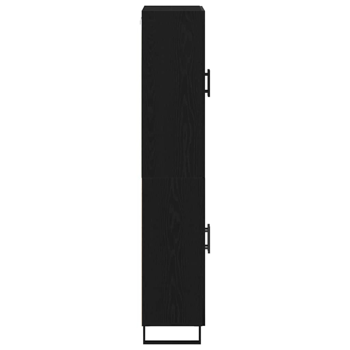 vidaXL Highboard 2 τμχ. Μαύρη δρυς 69,5 x 34 x 180 εκ.