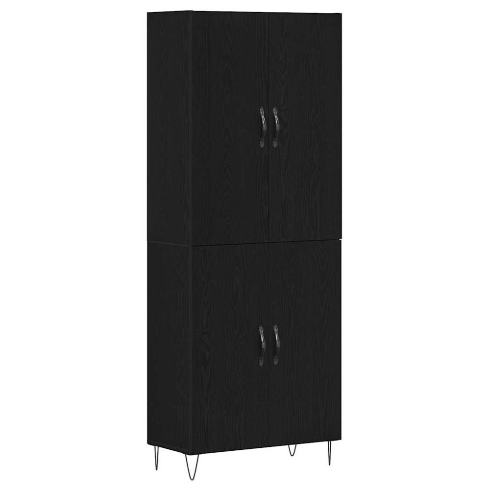 vidaXL Highboard 2 τμχ. Μαύρη Οξυά 69,5 x 34 x 180 εκ.