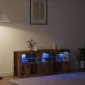 vidaXL Πλευρικό Τραπέζι LED Παλιό ξύλο 162 x 37 x 67 εκ.
