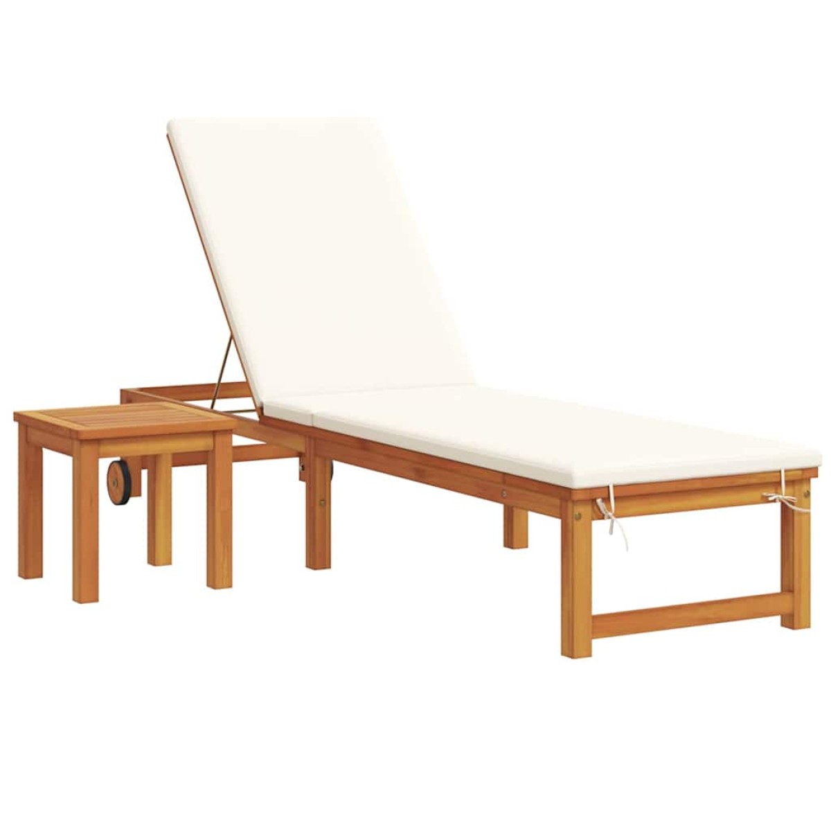 vidaXL Ξαπλώστρα 2 τμχ. Στερεό Ξύλο Ακακίας Καφέ