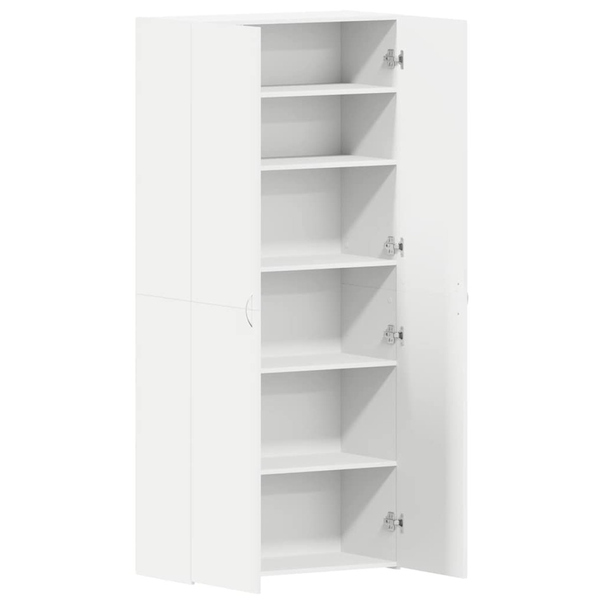 vidaXL Ντουλάπα Παπουτσιών 80 x 35.5 x 180 εκ Επεξεργασμένο Ξύλο Λευκό