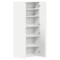 vidaXL Ντουλάπα Παπουτσιών 80 x 35.5 x 180 εκ Επεξεργασμένο Ξύλο Λευκό