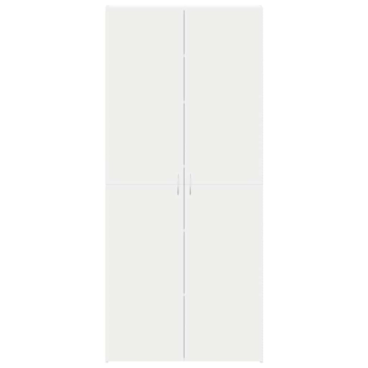 vidaXL Ντουλάπα Παπουτσιών 80 x 35.5 x 180 εκ Επεξεργασμένο Ξύλο Λευκό
