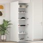vidaXL Ντουλάπα Παπουτσιών 80 x 35.5 x 180 εκ Επεξεργασμένο Ξύλο Λευκό
