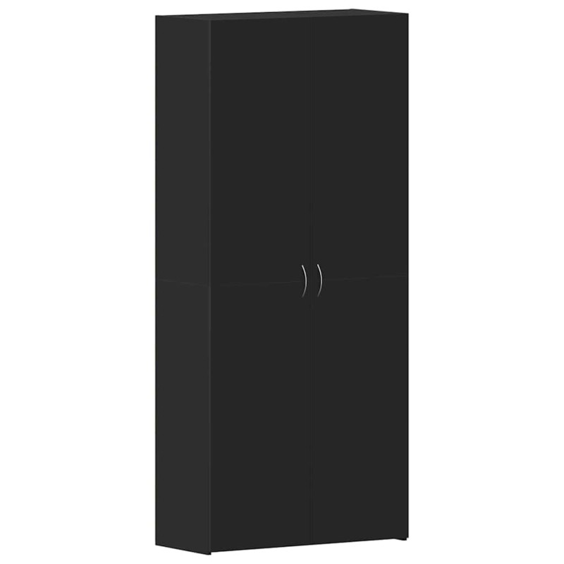 vidaXL Ντουλάπα Παπουτσιών 80 x 35.5 x 180 εκ Επεξεργασμένο Ξύλο Μαύρο