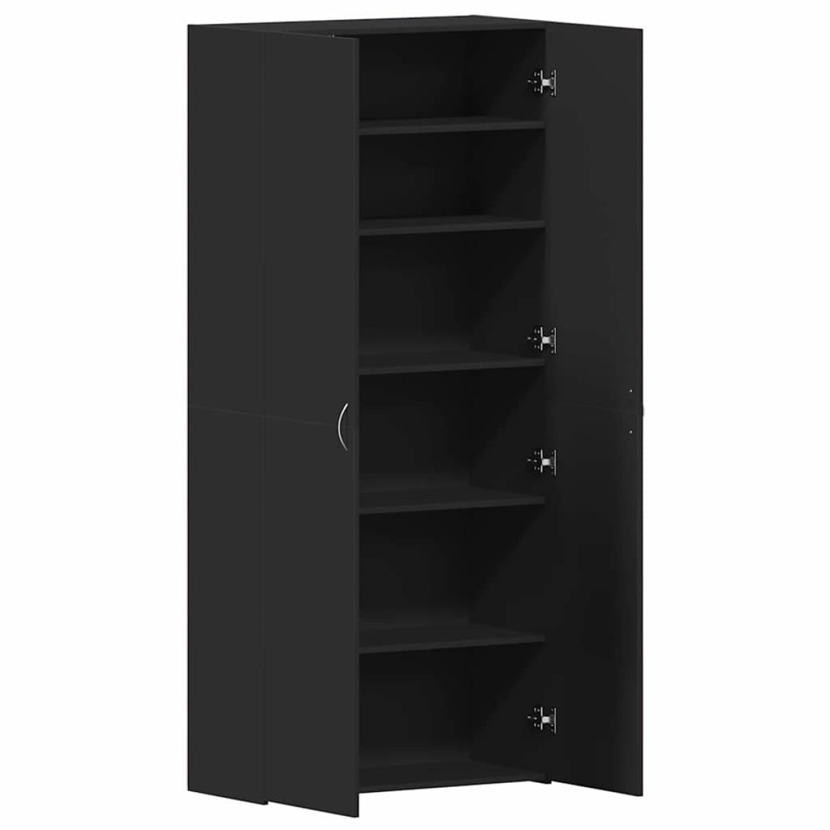 vidaXL Ντουλάπα Παπουτσιών 80 x 35.5 x 180 εκ Επεξεργασμένο Ξύλο Μαύρο