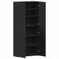 vidaXL Ντουλάπα Παπουτσιών 80 x 35.5 x 180 εκ Επεξεργασμένο Ξύλο Μαύρο