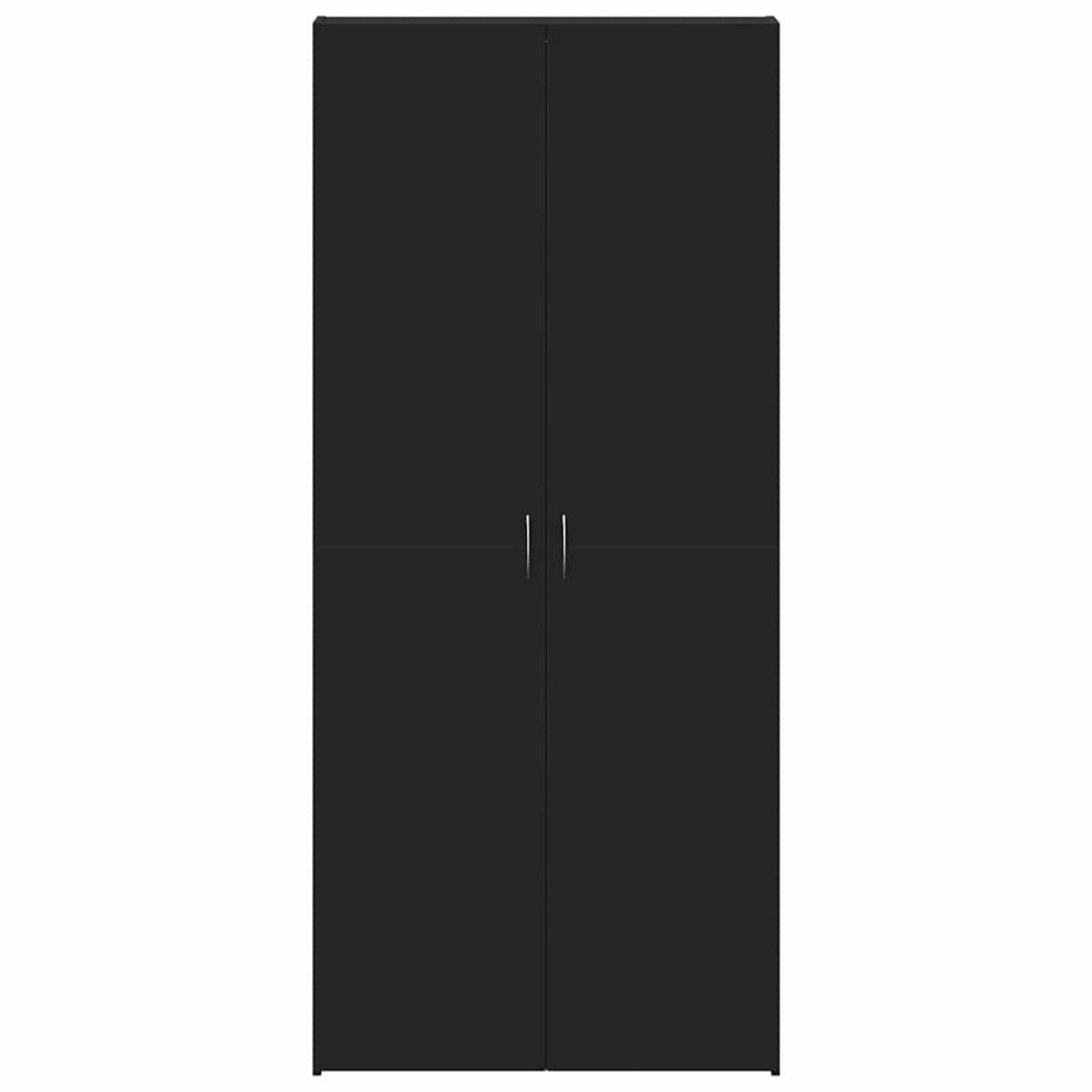 vidaXL Ντουλάπα Παπουτσιών 80 x 35.5 x 180 εκ Επεξεργασμένο Ξύλο Μαύρο