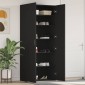 vidaXL Ντουλάπα Παπουτσιών 80 x 35.5 x 180 εκ Επεξεργασμένο Ξύλο Μαύρο