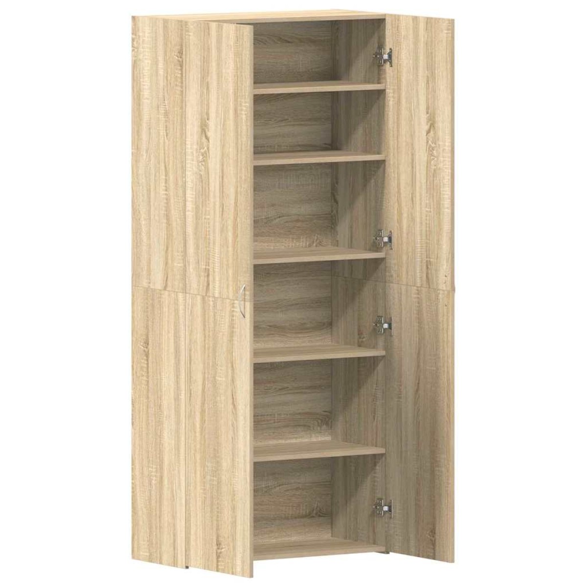 vidaXL Ντουλάπα Παπουτσιών 80 x 35.5 x 180 εκ Επεξεργασμένο Ξύλο Καφέ
