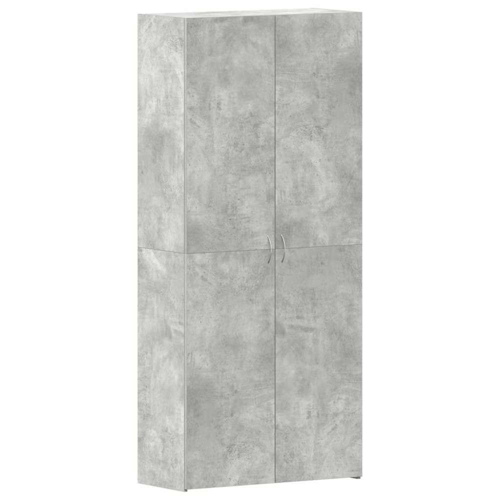 vidaXL Ντουλάπα Παπουτσιών 80 x 35.5 x 180 εκ Επεξεργασμένο Ξύλο Γκρι