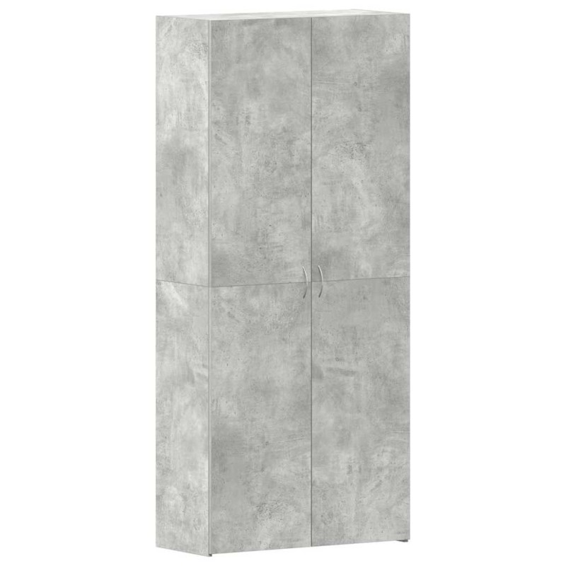 vidaXL Ντουλάπα Παπουτσιών 80 x 35.5 x 180 εκ Επεξεργασμένο Ξύλο Γκρι