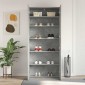 vidaXL Ντουλάπα Παπουτσιών 80 x 35.5 x 180 εκ Επεξεργασμένο Ξύλο Γκρι