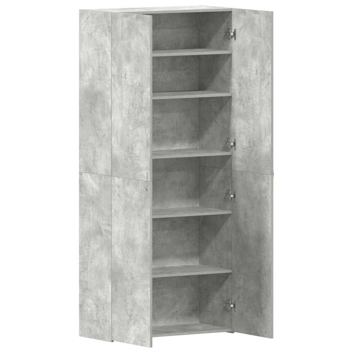 vidaXL Ντουλάπα Παπουτσιών 80 x 35.5 x 180 εκ Επεξεργασμένο Ξύλο Γκρι