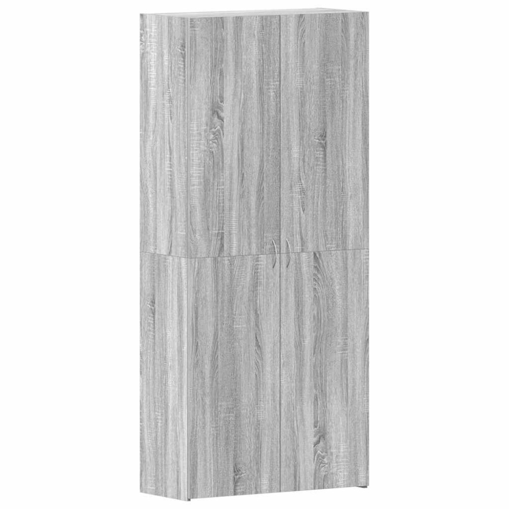 vidaXL Ντουλάπα Παπουτσιών 80 x 35.5 x 180 εκ Επεξεργασμένο Ξύλο Γκρι