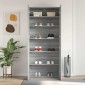 vidaXL Ντουλάπα Παπουτσιών 80 x 35.5 x 180 εκ Επεξεργασμένο Ξύλο Γκρι