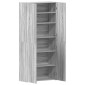 vidaXL Ντουλάπα Παπουτσιών 80 x 35.5 x 180 εκ Επεξεργασμένο Ξύλο Γκρι
