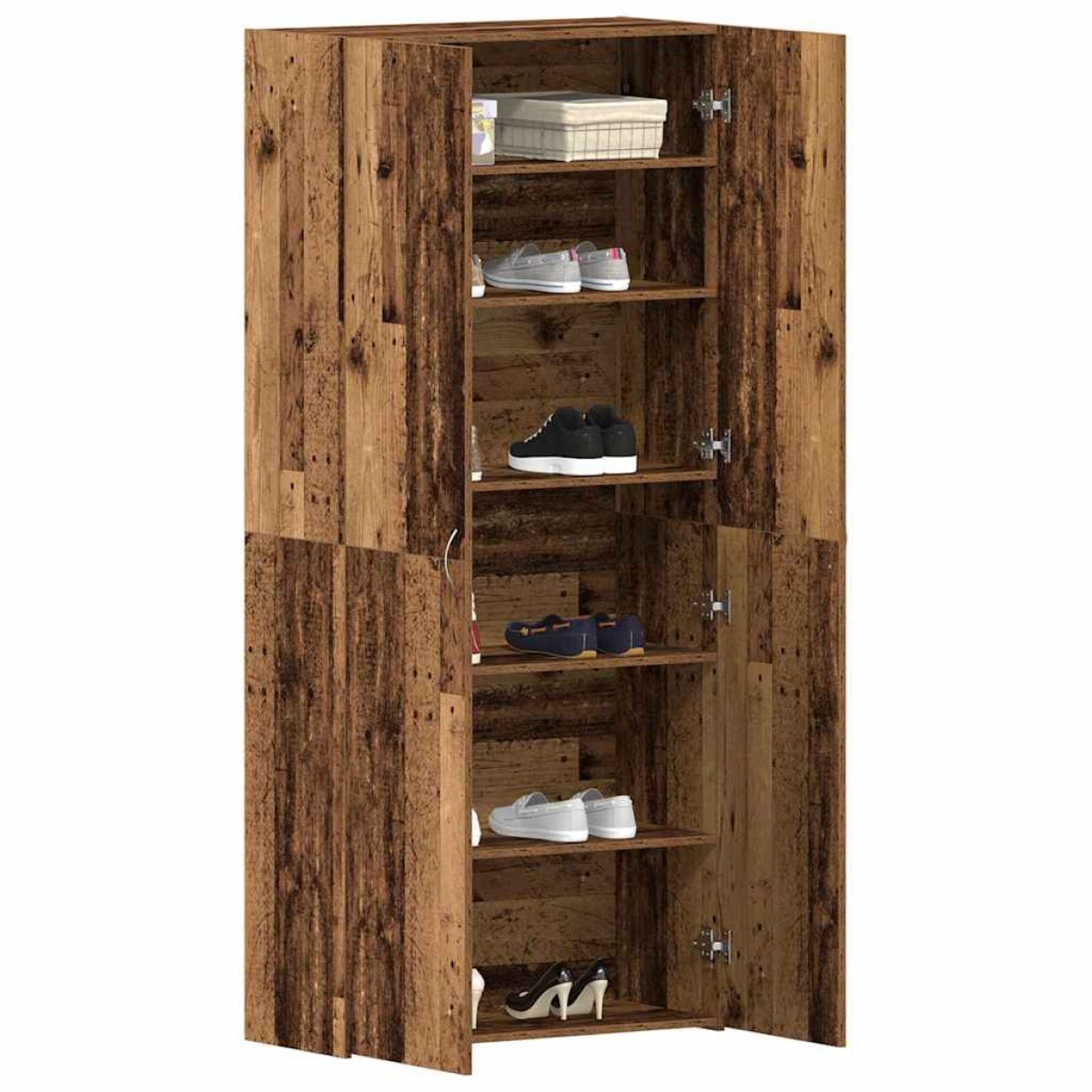 vidaXL Ντουλάπα Παπουτσιών 80 x 35.5 x 180 εκ Επεξεργασμένο Ξύλο Καφέ