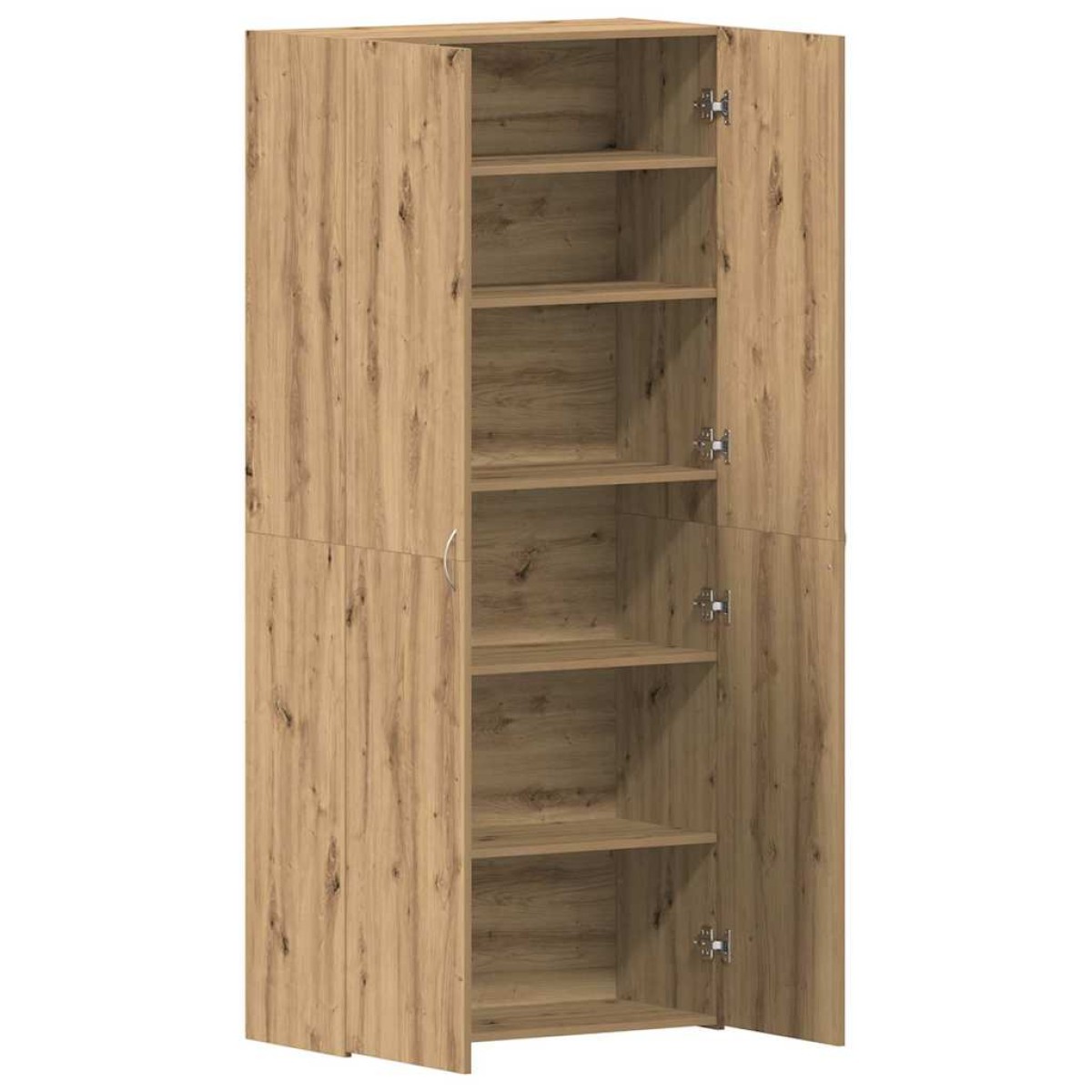 vidaXL Ντουλάπα Παπουτσιών 80 x 35.5 x 180 εκ Επεξεργασμένο Ξύλο Καφέ
