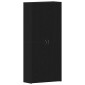 vidaXL Ντουλάπα Παπουτσιών 80 x 35.5 x 180 εκ Επεξεργασμένο Ξύλο Μαύρο
